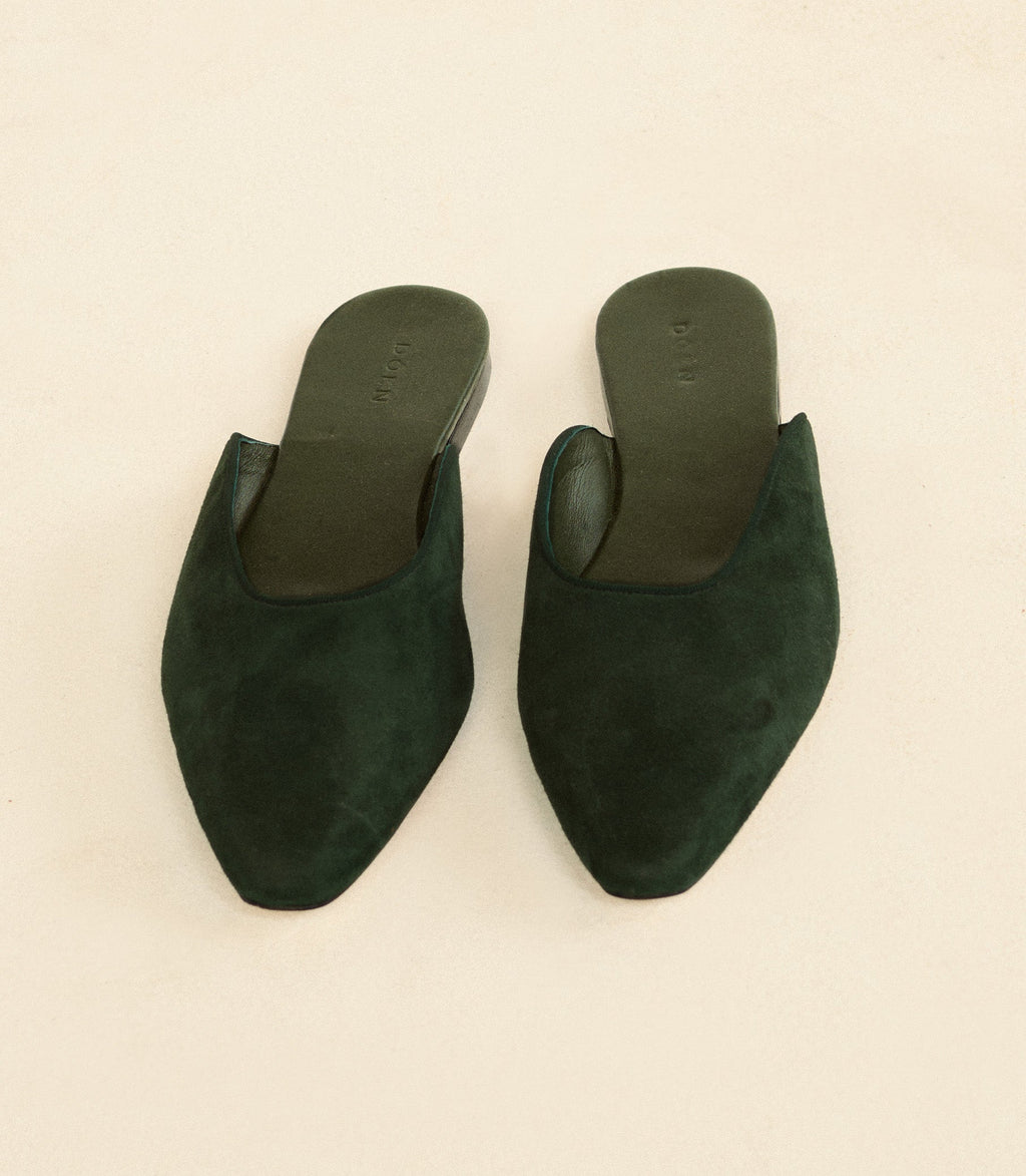 Adair Slide in Dark Pine Suede - view 7