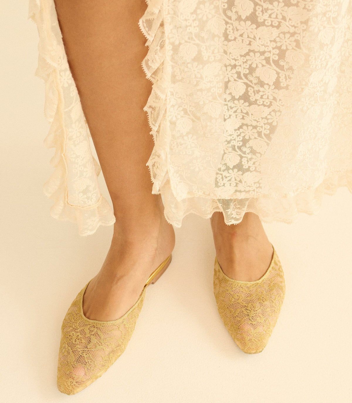 Adair Slide in Gold Lace - view 4