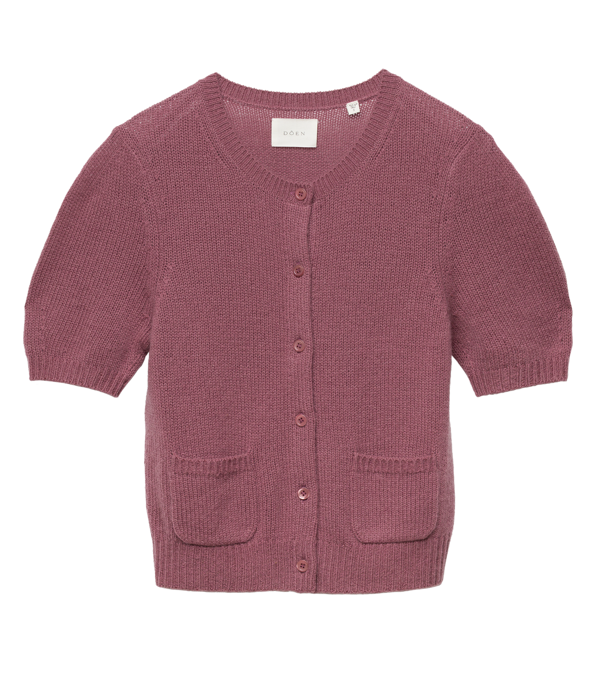 Alesia Cashmere Cardigan in Rose Mauve - view 5