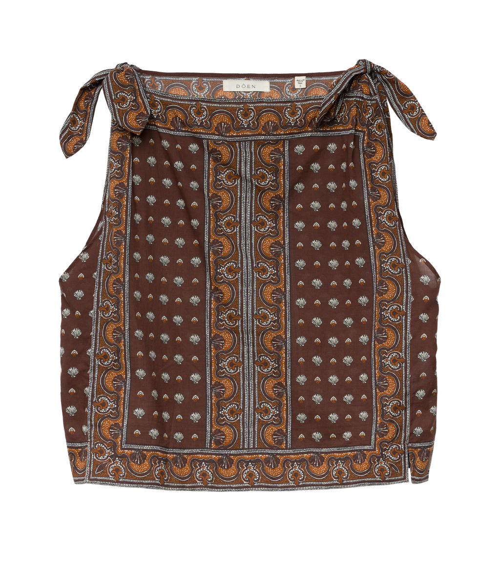 Amalia Top in Terre Foulard de la Mer - view 4