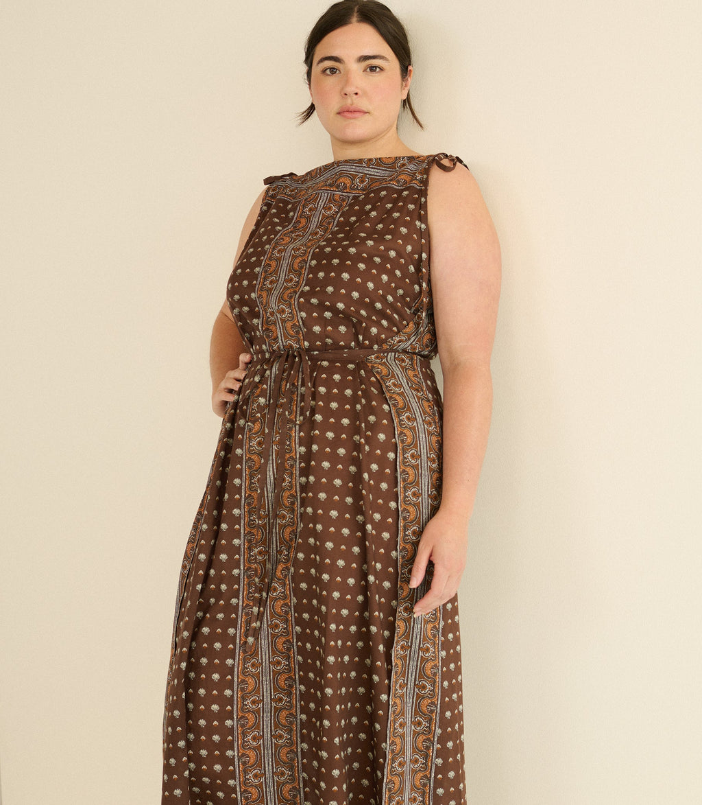 Amarante Dress in Terre Foulard de la Mer - view 6