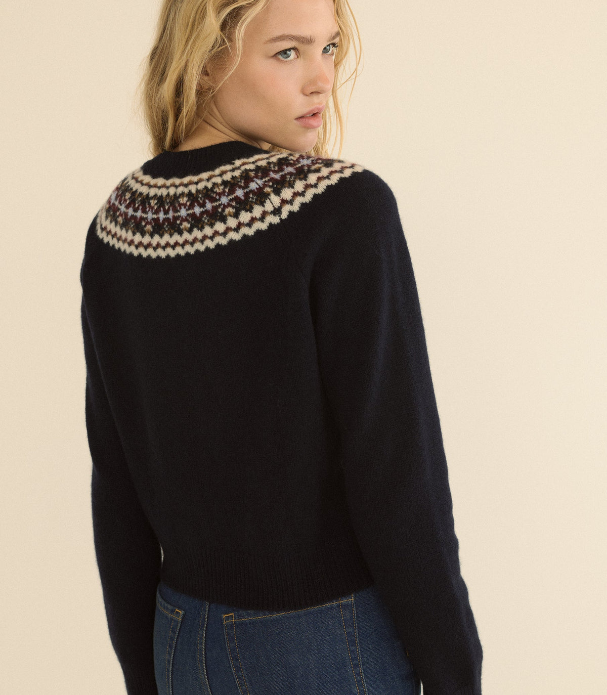 Boniface Cashmere Sweater in Navy - view 7