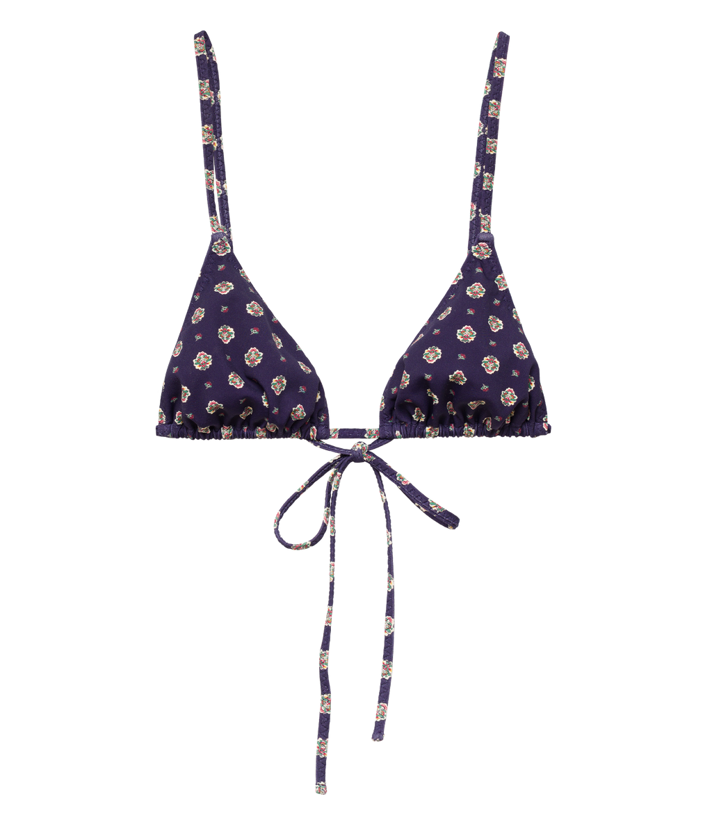 Capri Bikini Top in Navy Cadiz Foulard - view 10