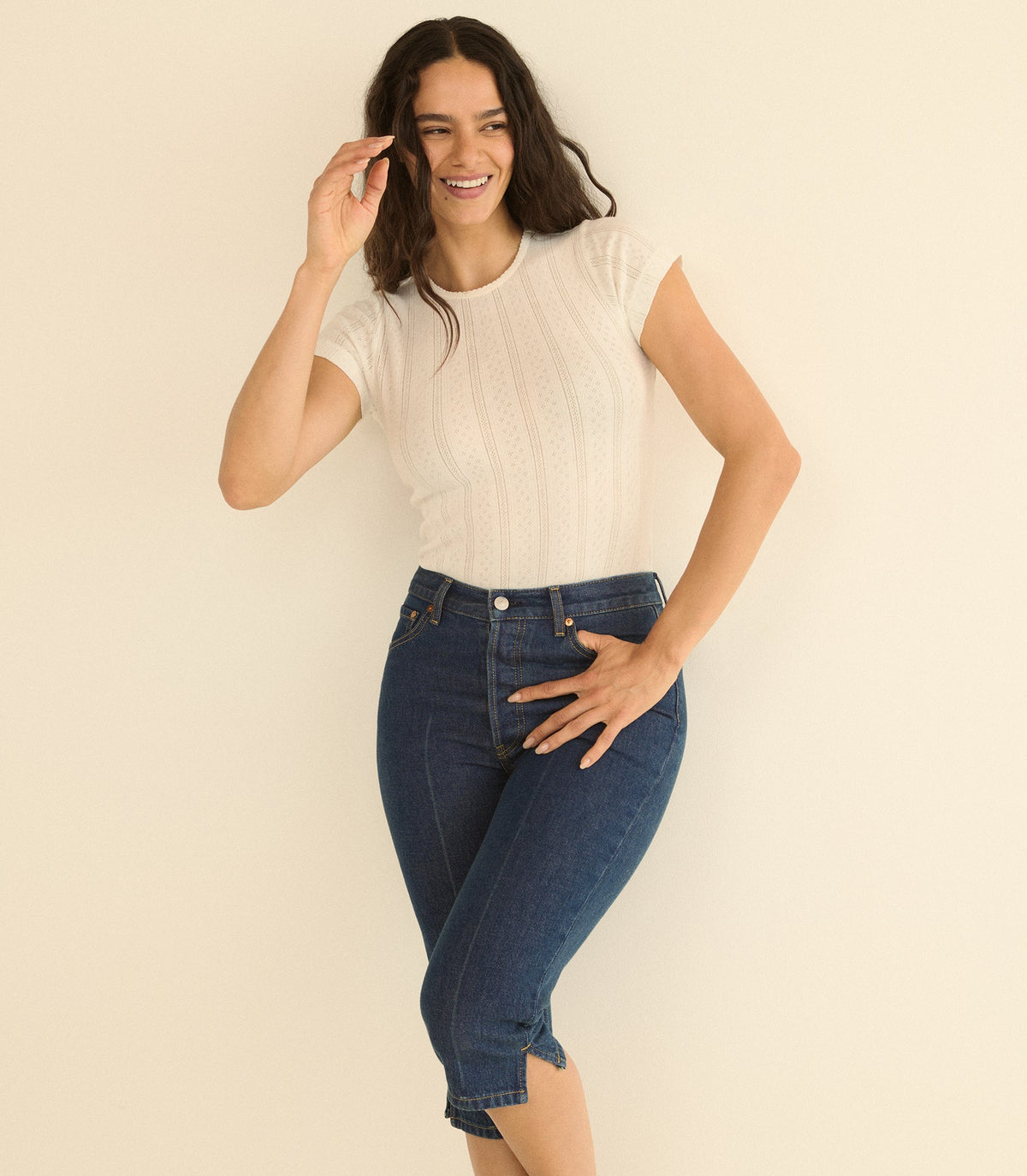 Chantal Capri in Cavalaire Dark Wash - view 8