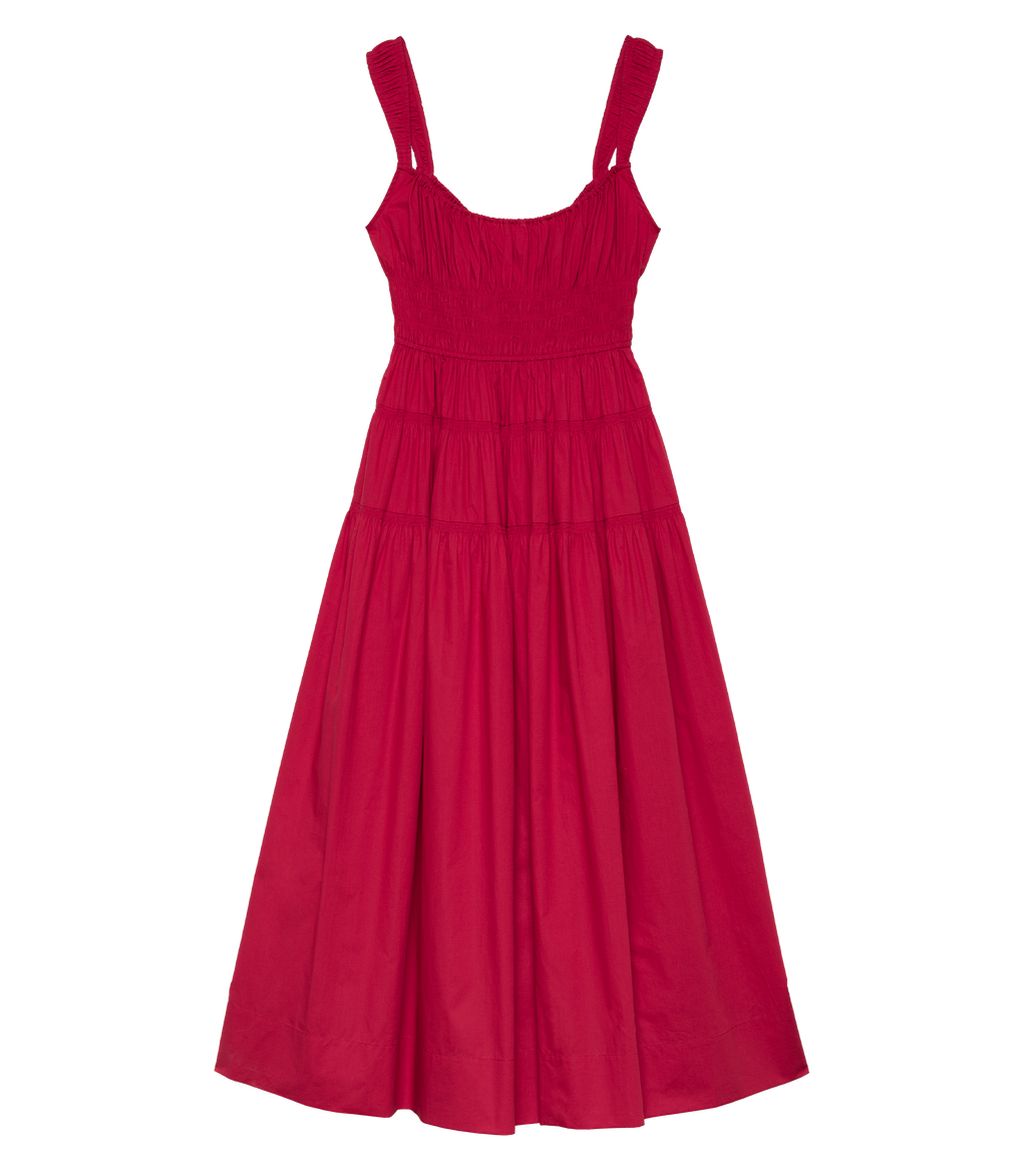 Clover Dress in Deep Tomato - view 6