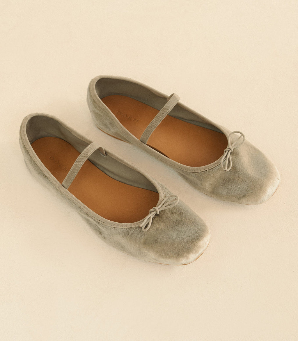 Eleni Mary Jane in Dove Panne Velvet - view 7