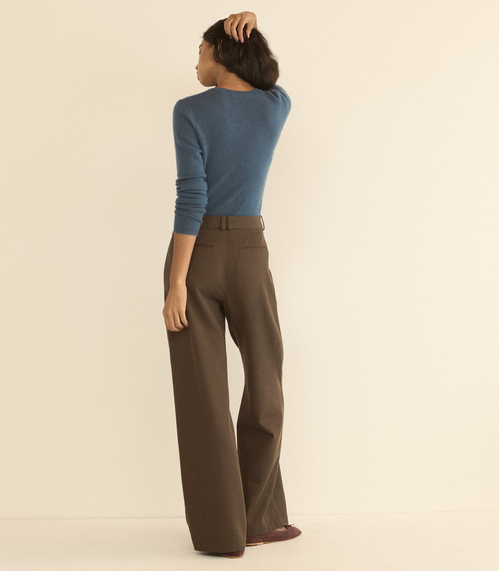 Heath Cashmere Henley in Blue Stone - view 6