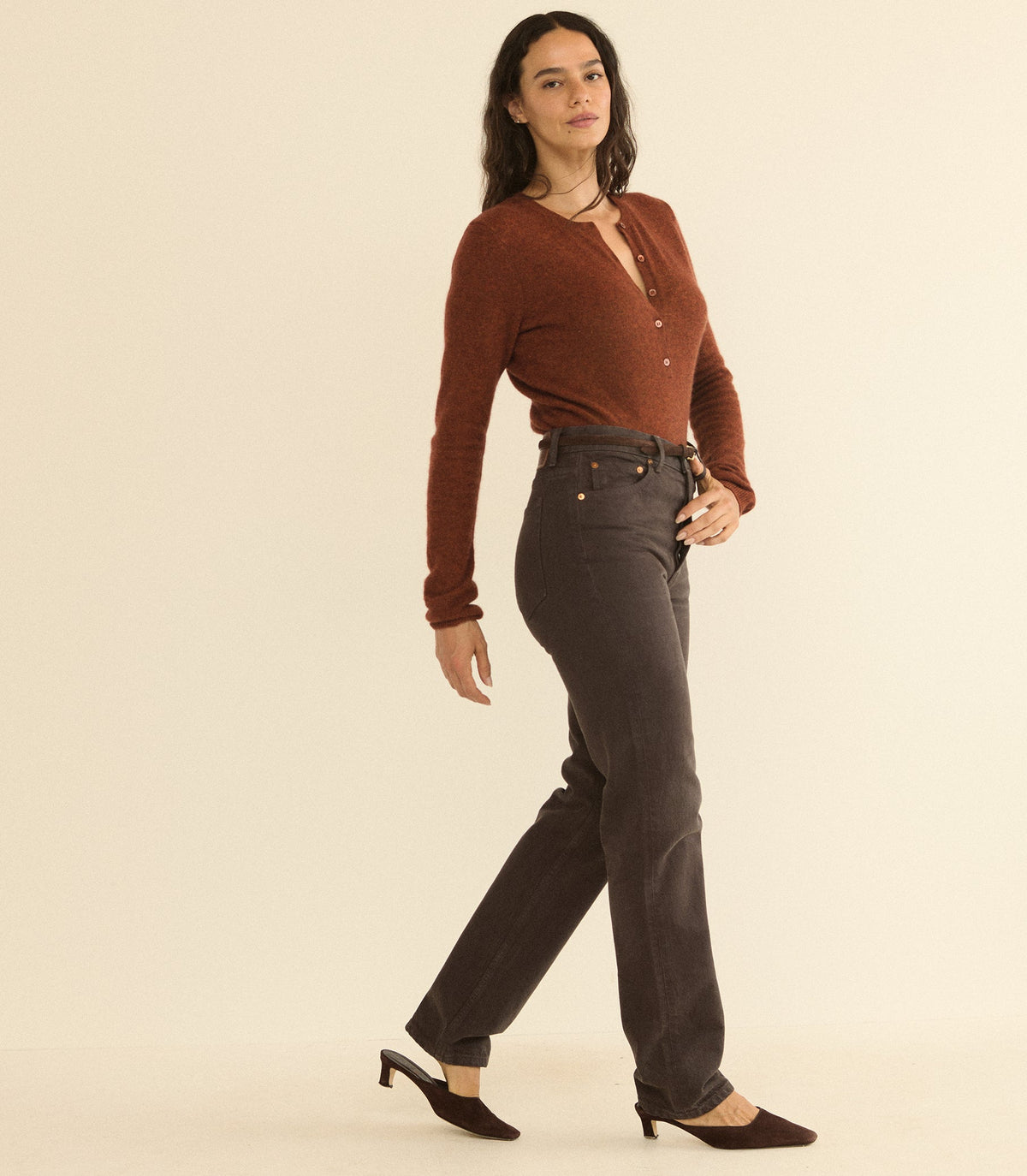 Ondine Jean in Equestrian Brown Wash - view 7