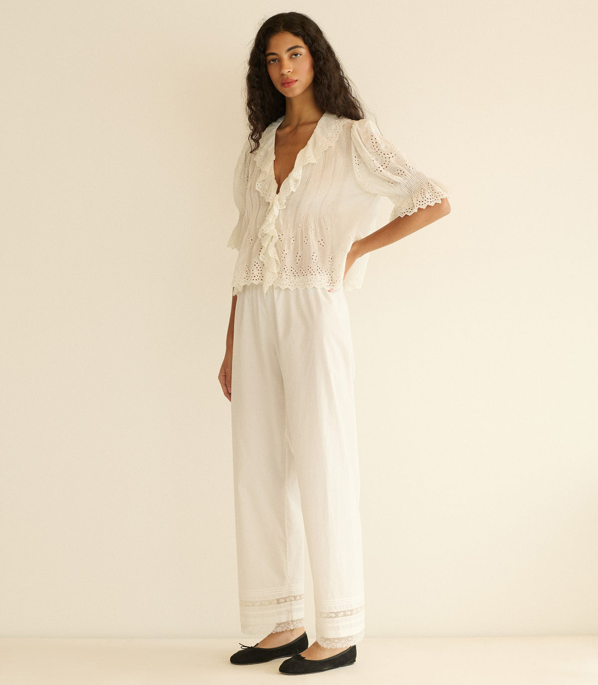 Henri Top in Salt Eyelet - view 2
