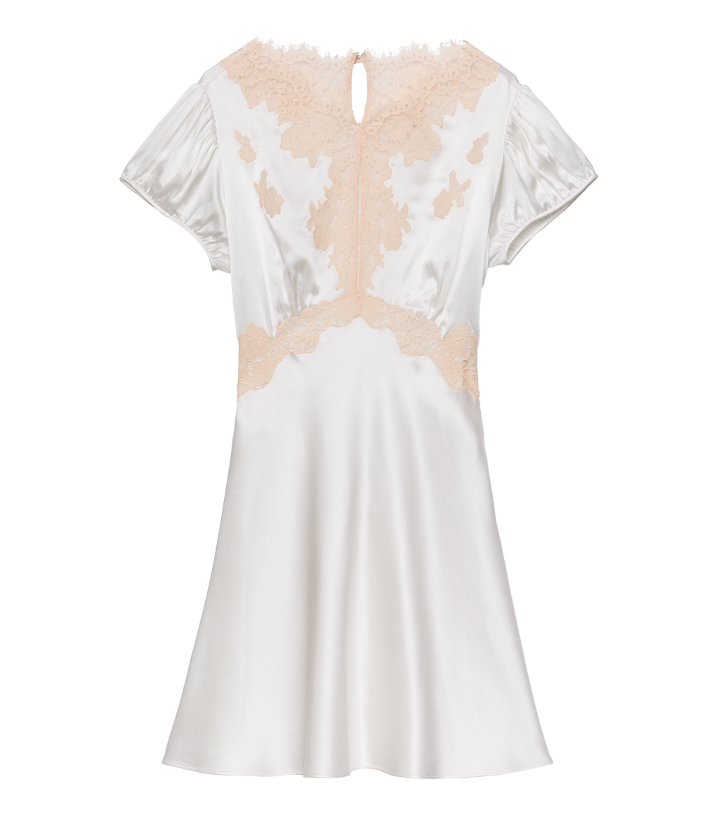 Junia Dress in Salt and Peach Lace - view 4