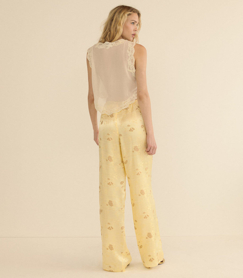 Lavona Pant in Citrone Tappezzeria Jacquard - view 2