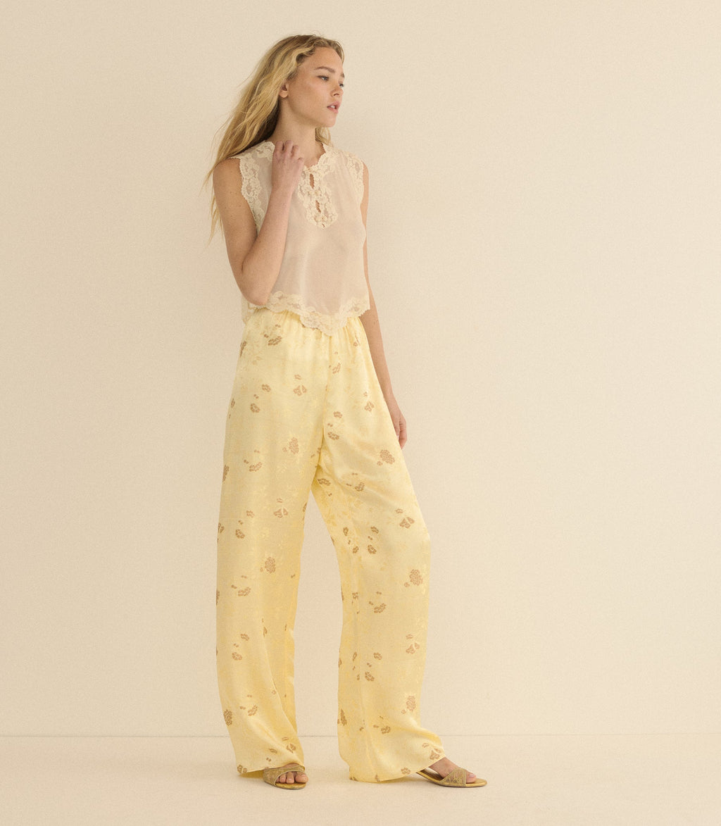 Lavona Pant in Citrone Tappezzeria Jacquard - view 3