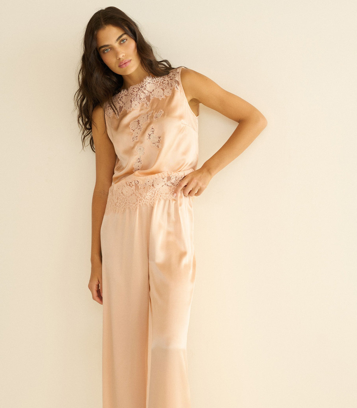 Lavon Fringe Pant in Peach Sorbet - view 3