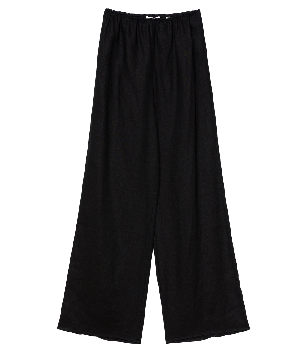 Lavon Linen Pant in Black - view 6