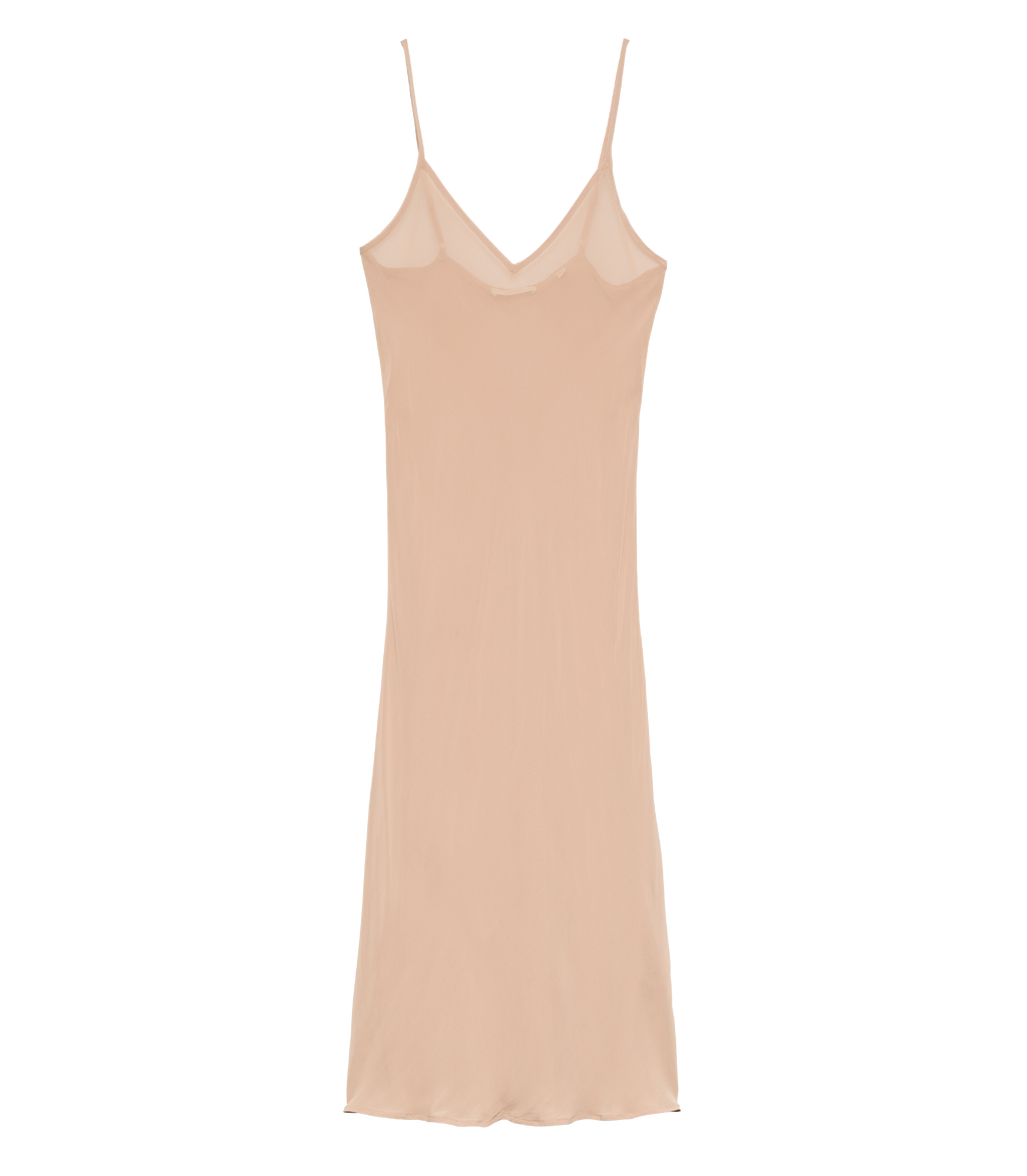 Long Deep V-Neck Slip in Sand Dollar - view 5