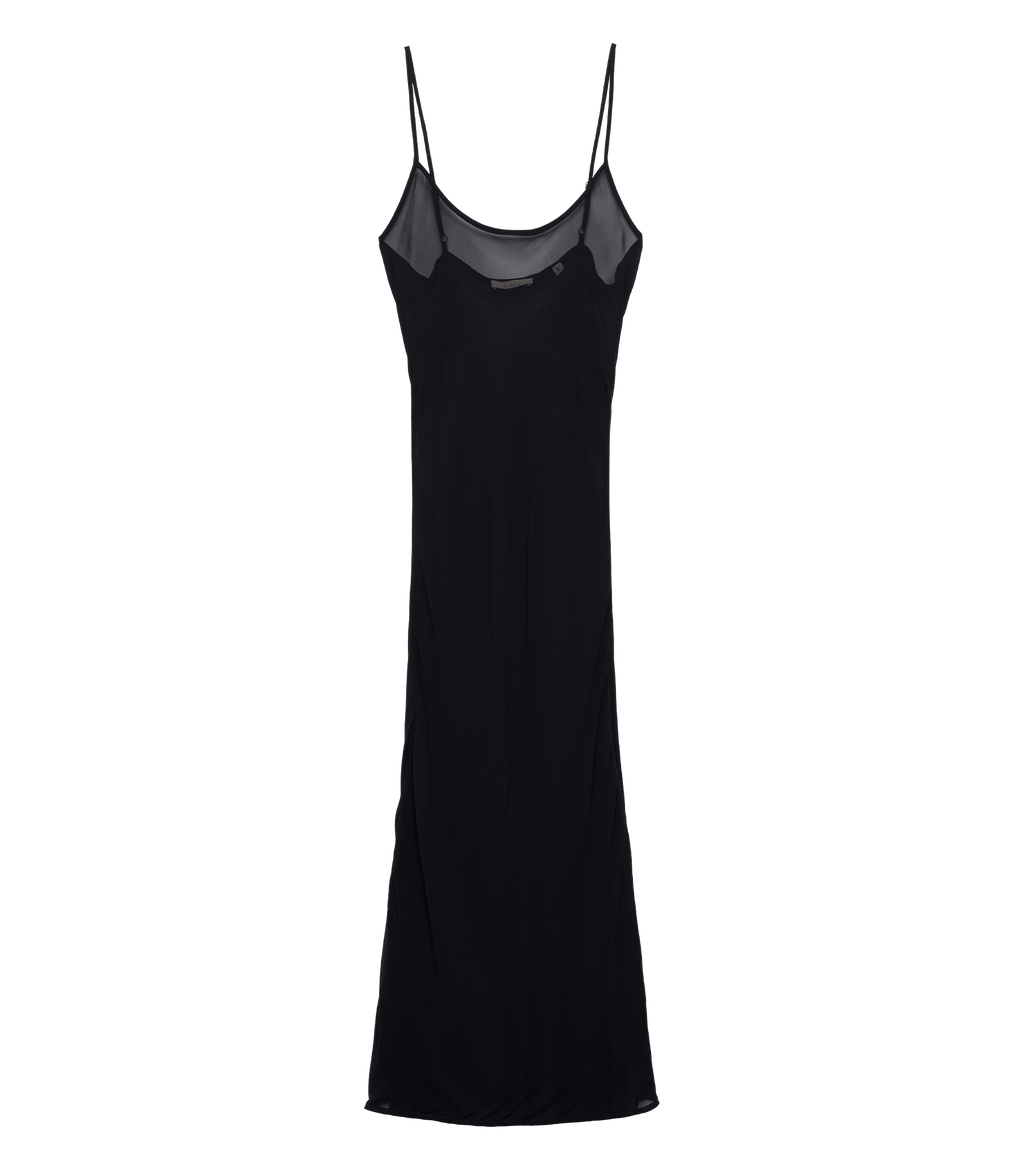 Long Scoop Neck Slip in Black - view 5