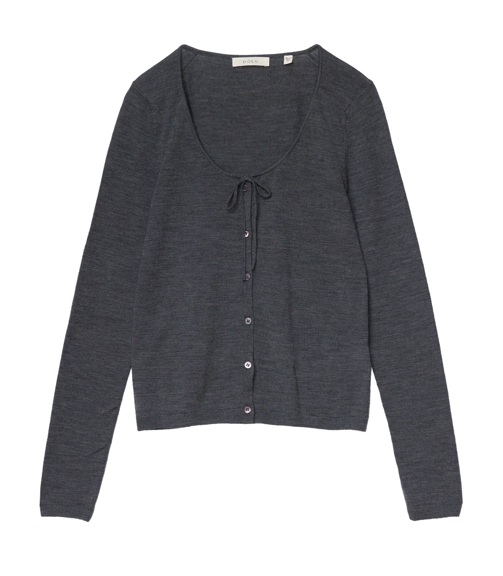 Naida Cardigan in Charcoal Grey - view 5