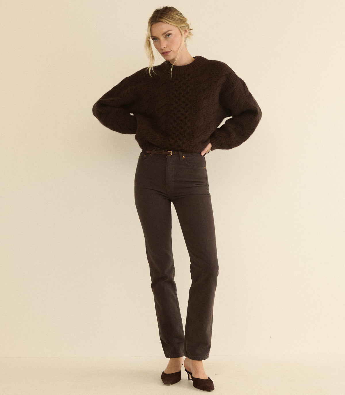 Ondine Jean in Equestrian Brown Wash - view 2