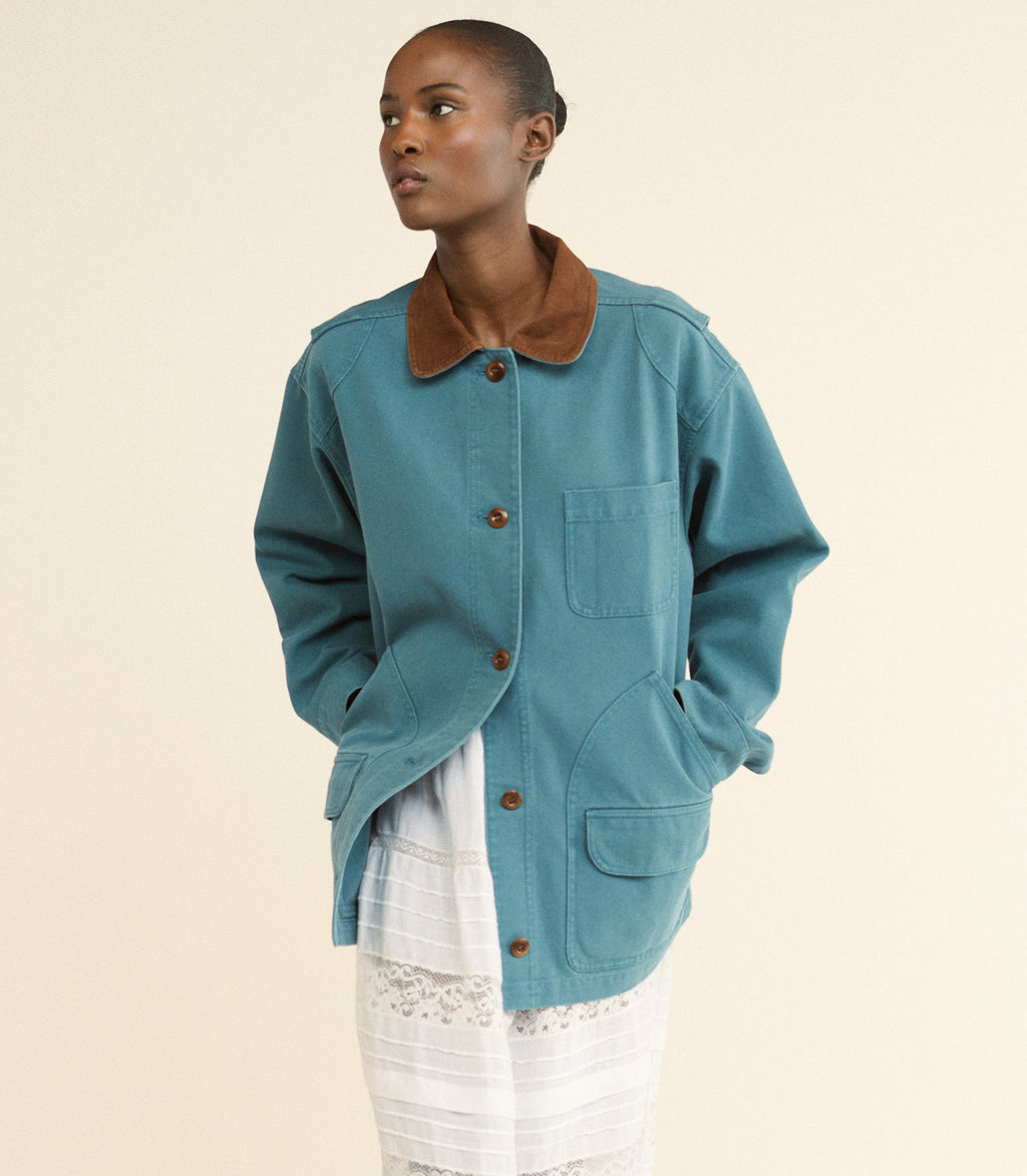 Pascual Jacket in Caspian Blue - view 3