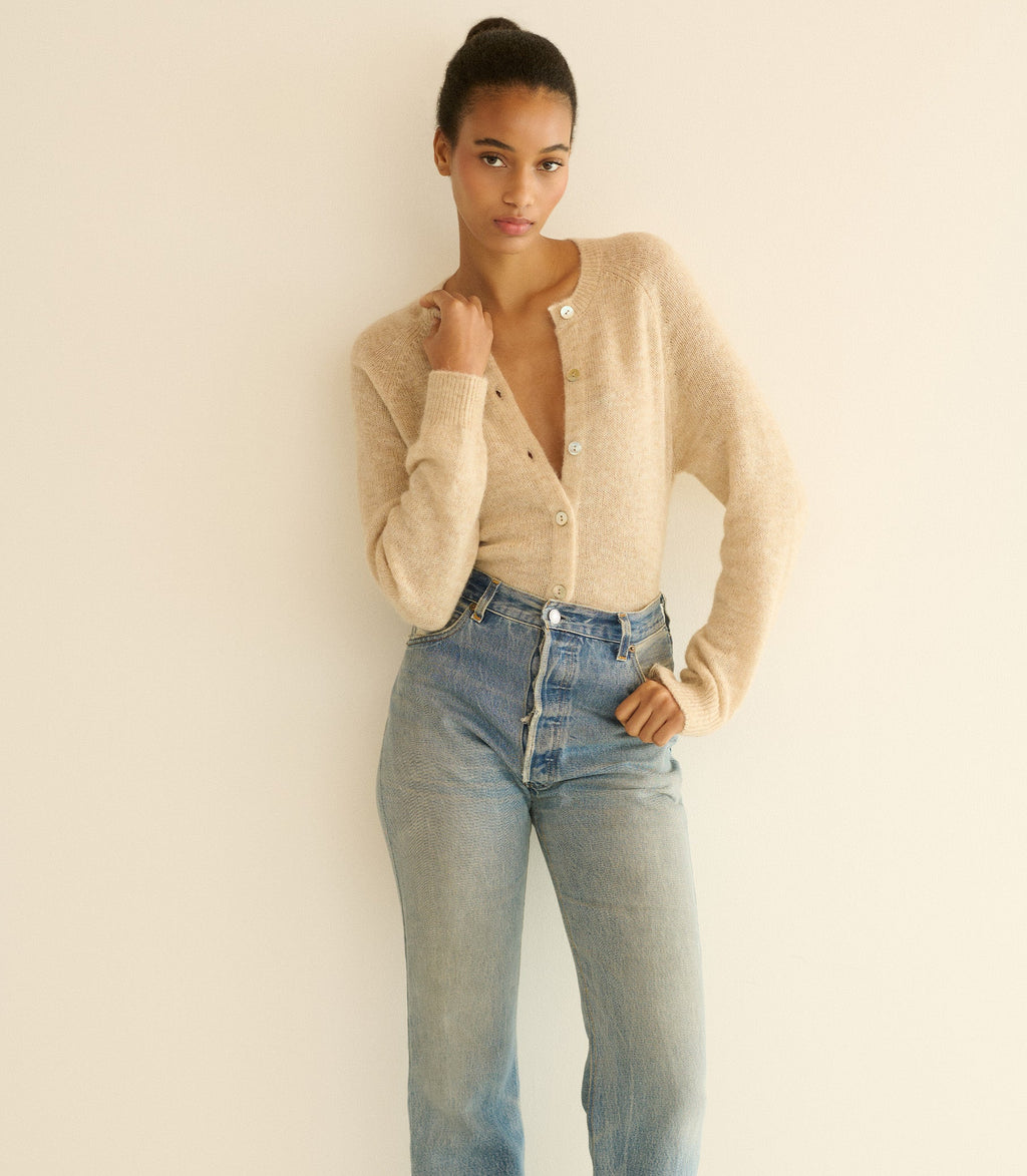 Petra Cardigan in Hazelnut Creme - view 2