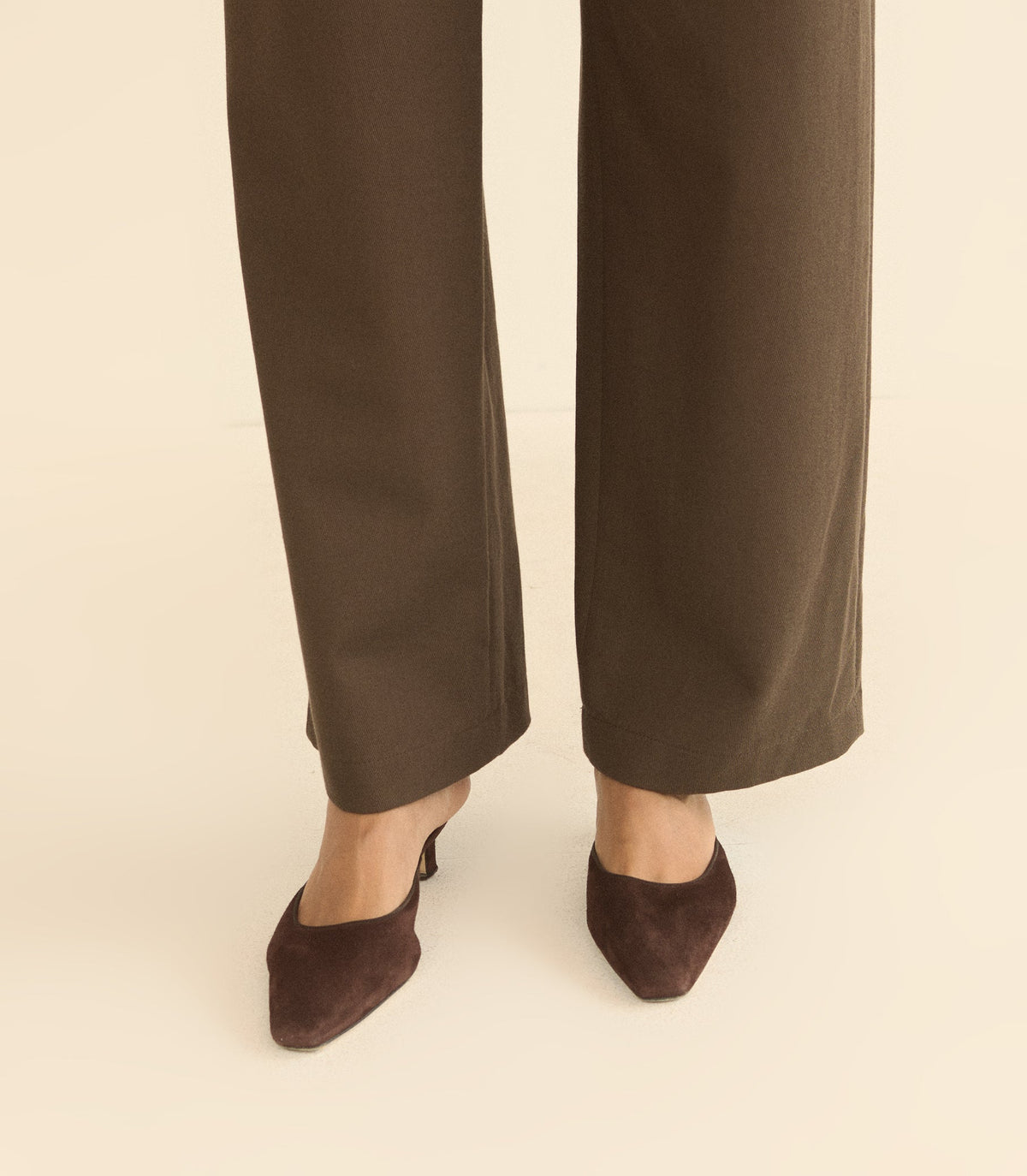 Pica Mule in Equestrian Brown Suede - view 2