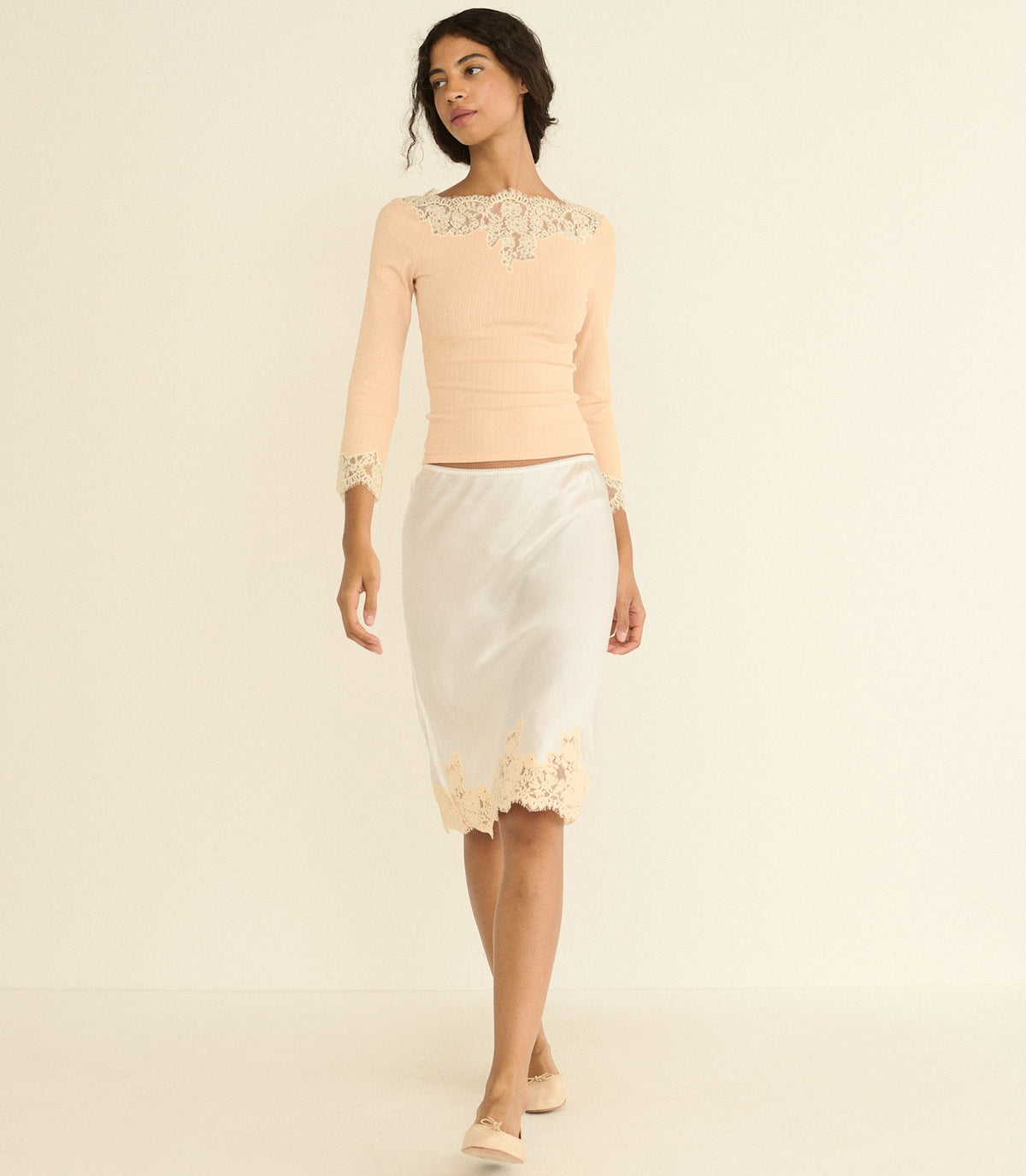 Riana Tee in Light Peach Sorbet - view 2