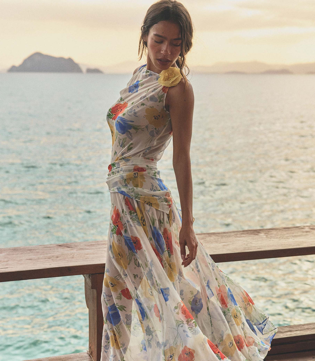 Zephirine Dress in Anemone Grove - view 4